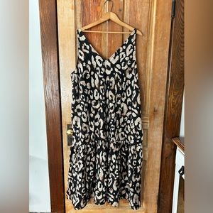 Flowy, Flutter-Hem Animal-Print dress